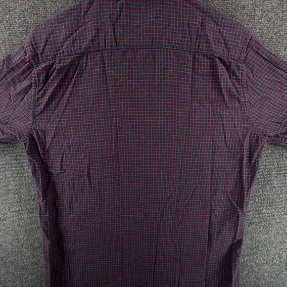 Faherty Flannel Soft Red Blue Check Button Up Shirt Long Sleeve Medium Cotton - Picture 15 of 15